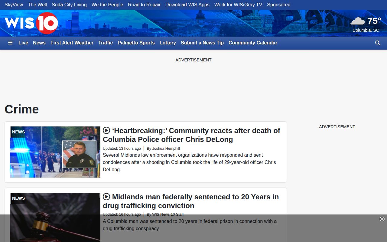 Richland County crime news coverage at the WIS News 10 Crime section