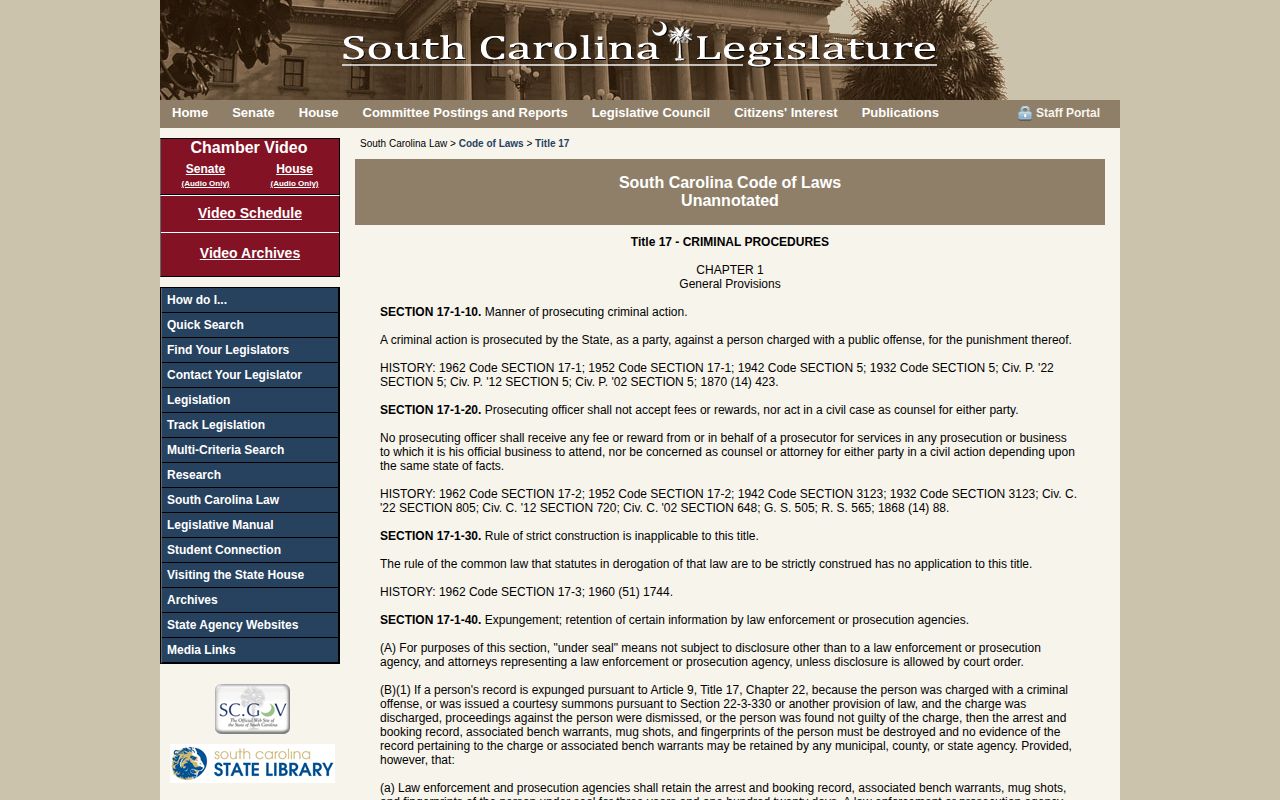 South Carolina booking record publication law relevant to Richland County mugshot records